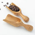 Large Wooden Scoops 5.9″ Big Wooden Coffee Scoops Shovel, 2PCS Wood Flour Scoop for Jars, Acacia Measuring Spoons Ground Coffee for Tea - Multifunctional Kitchen Scoop for Bath Salts,Laundry