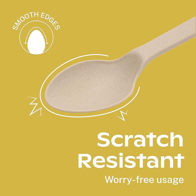 CORAL Light Brown 100% Compostable Forks - 120 Heavy Duty Forks (7.0 inch) - Break Resistant with Smooth Edges, Ocean Friendly Alternative to Plastic Silverware - Biodegradable & Disposable Forks
