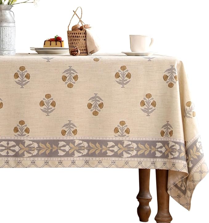 patdrea Vintage French Linen Tablecloth,Rectangular,110"x63"-Istana A