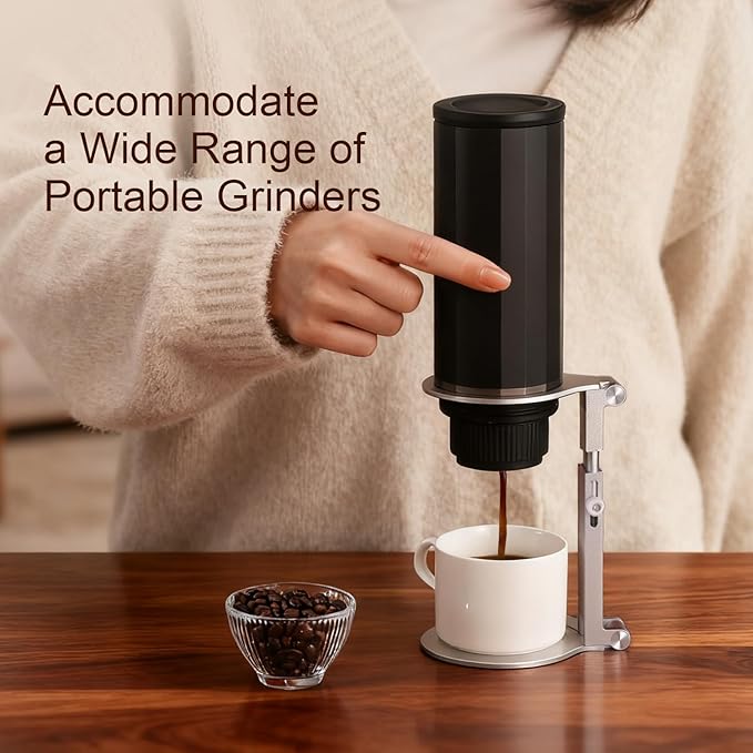 TYGHF Pour Over Coffee Maker Stand,Adjustable & Foldable Portable Electric Espresso Machine Stand,Holder for Coffee Grinder,Universal Dripper,V60 Dripper,Travel Coffee Maker,Coffee Press Sliver