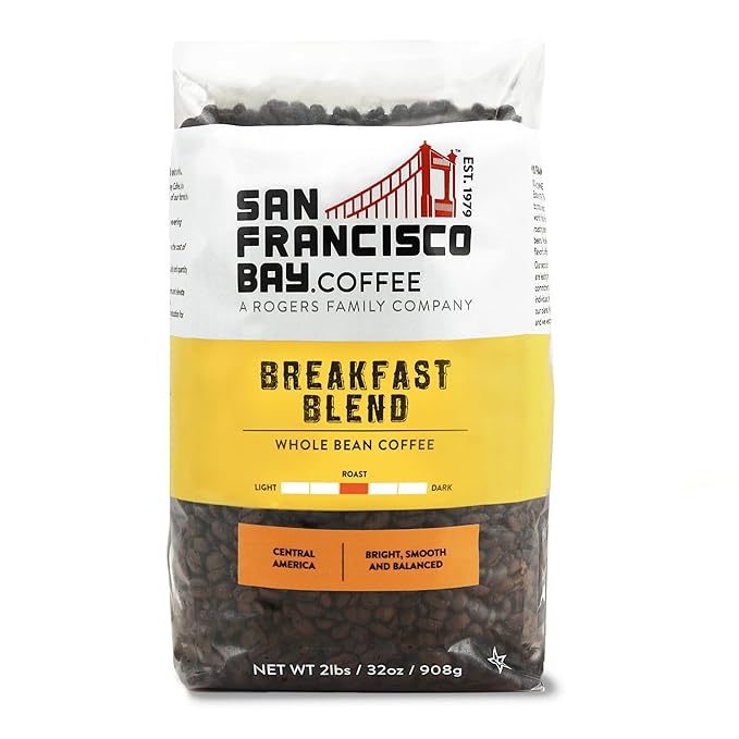 San Francisco Bay Coffee Breakfast Blend Whole Bean Coffee, 2 lb bag