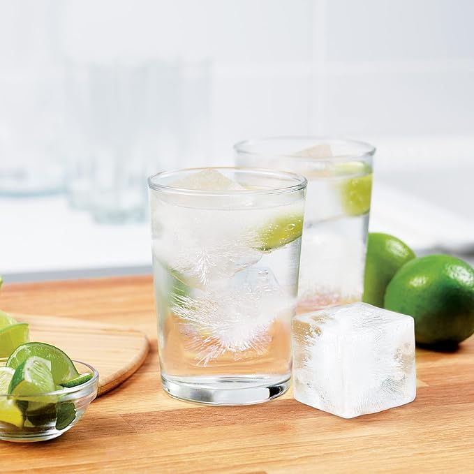 Tovolo Large 2” King Cube Ice Tray Cayenne Red Ice Cube Trays for Whiskey Cocktails Smoothies, Big Square Ice Cube Mold Silicone Freezer Tray for Perfect Rock Cubes BPA Free Dishwasher Safe