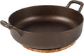 Bloomhouse 12" Cast Iron Skillet w/Long Handle, 2 Time Oprah's Favorite Things Winner - Natural Bronze Finish Cast Iron Frying Pan & Olive Wood Trivet – Olive Oil Treated Pan, Oven & Stovetop Safe