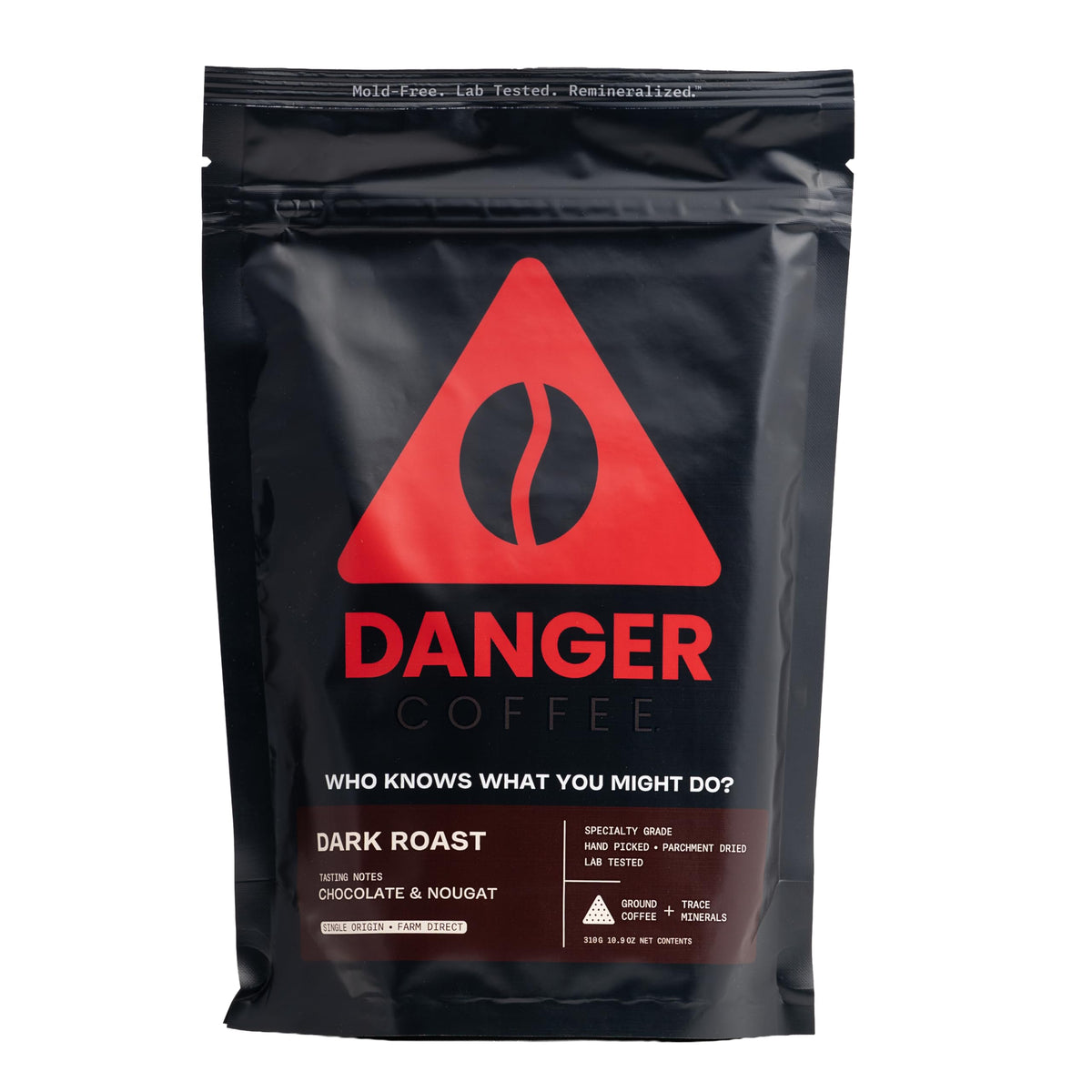 Danger Coffee Ground Mold Free Coffee by Dave Asprey | Dark Roast 10.9 oz