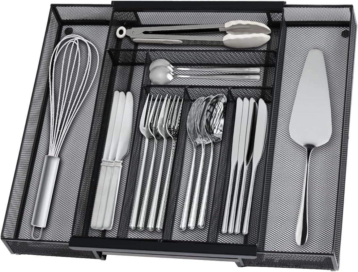 Sedegn Silverware Organizer Metal Mesh, Large Drawer Organizer