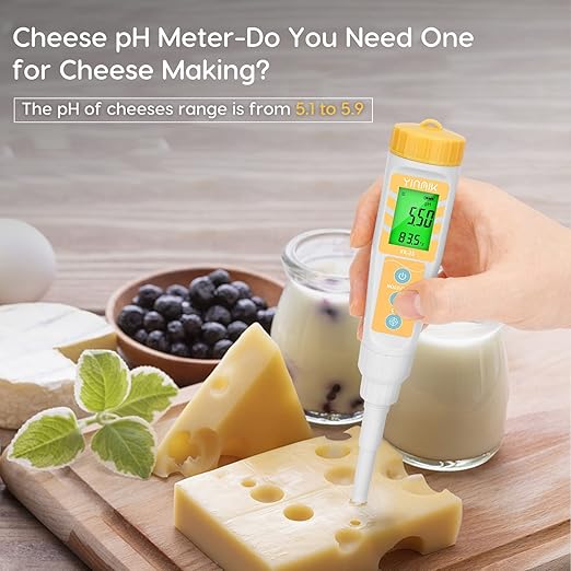 YINMIK Food pH Meter Digital pH Tester Spear pH Probe pH Reader for Canning