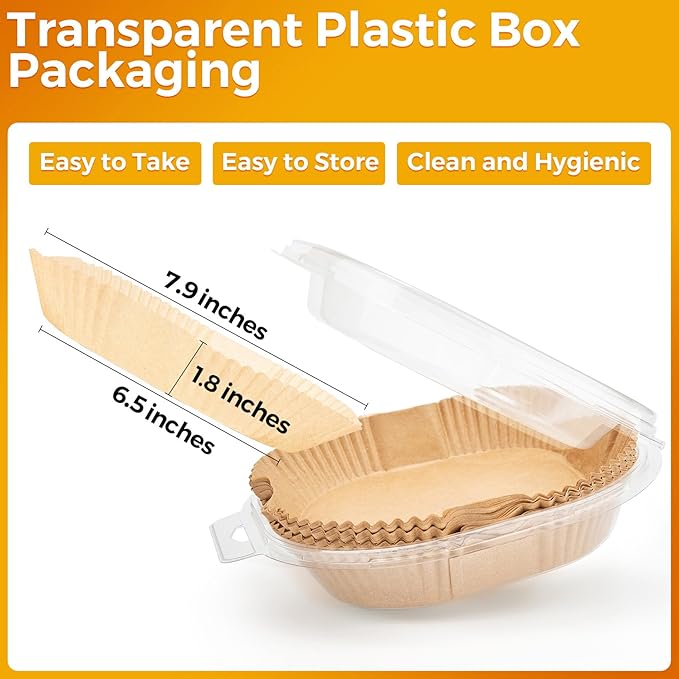 250 Pcs 6.5" Square Air Fryer Liners Disposable for 3-5QT, Airfryer Paper