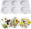 Sjubaopen Deep Round Resin Coaster Molds, 6 Cavity Thicken Round Silicone Coaster Molds for Epoxy Resin, DIY Crafts, Bouquet Preservation,Home Decoration
