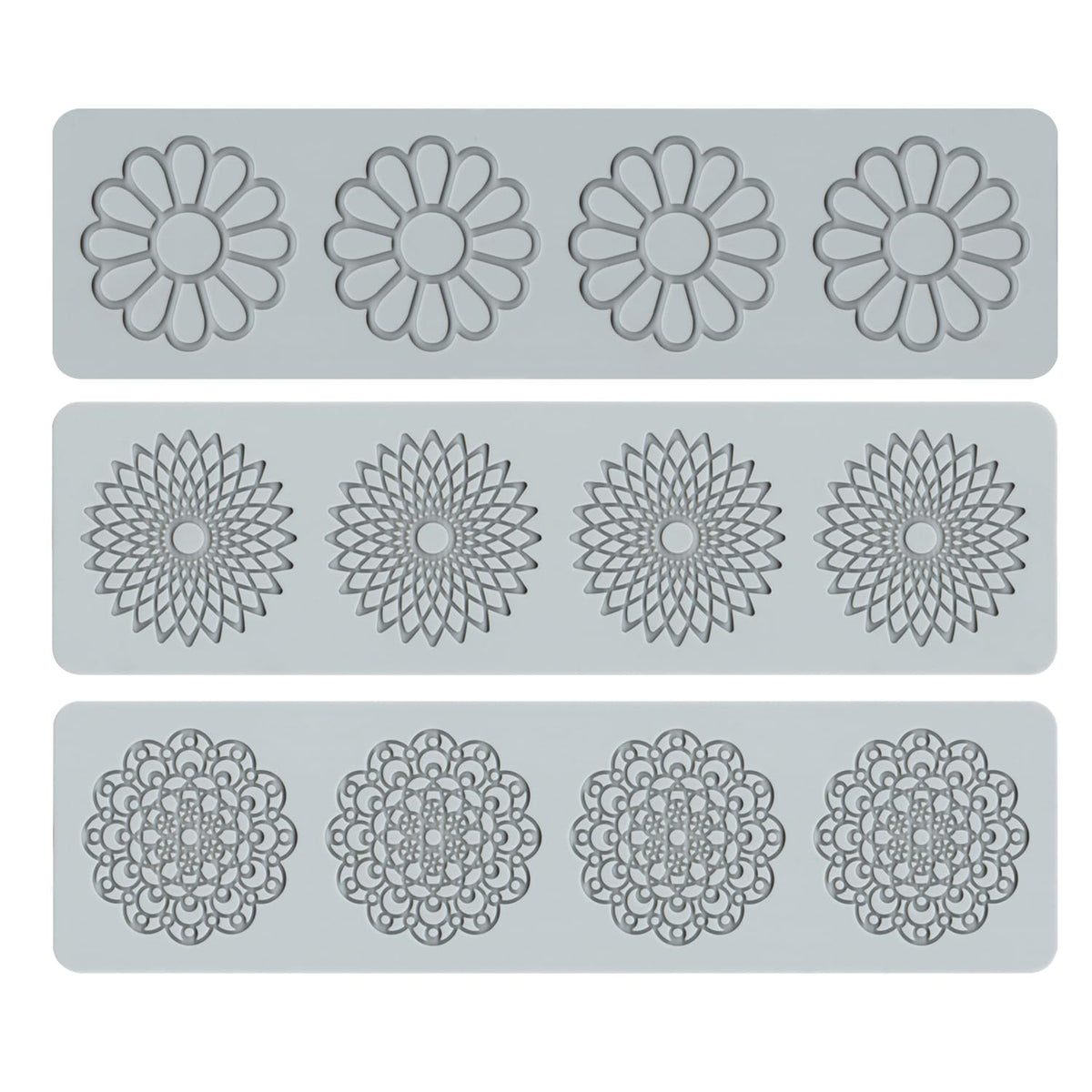Flower Embossing Candy Silicone Mold Lace Pattern Sugar Craft Cake Decoration, Lace Mat Wedding Cake Decoration Tool