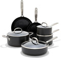 OXO Enhanced 8" and 10" Frying Pan Skillet Set, Healthy Ceramic Nonstick, PFAS-Free, Stainless Steel Handle, Dishwasher Safe, Oven Safe