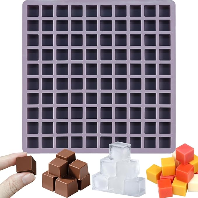 Square Chocolate Mold, 100 Cavities Mini Square Candy Molds