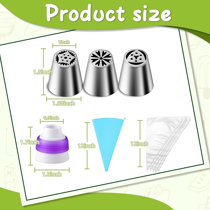 Suuker 27 Pieces Russian Piping Tips Set