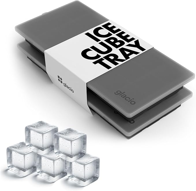 Ice Cube Tray with Lids, Small Silicone Molds for Cocktails & Drinks