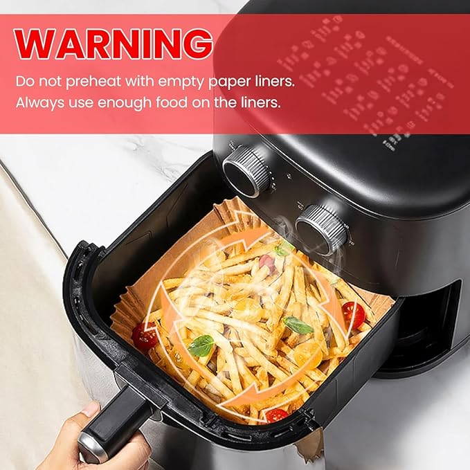 505 PCS Square Air Fryer Liners Disposable 8inch for 5-8 QT