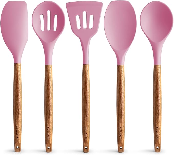 Zulay Kitchen 5 Piece Silicone Utensil Set