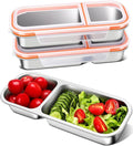 3-Pack Stainless Steel Snack & Lunch Containers for Kids & Adults, 21 oz