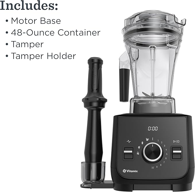 Vitamix Ascent X2 Blender with Three Blending Programs, Self-Cleaning Program, Professional-Grade Blender for Smoothies, Soups and More, Stainless-Steel Blades, 48 Oz Container, Shadow Black