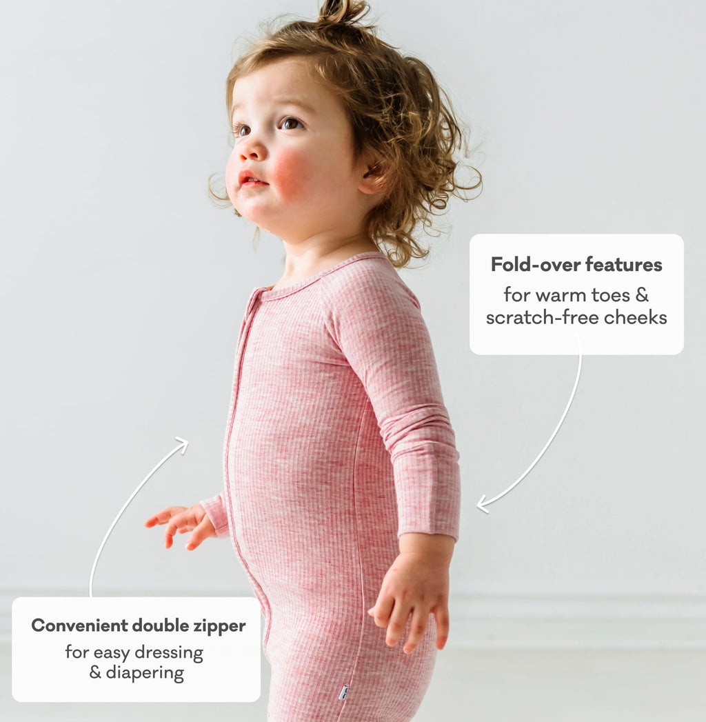 Little Sleepies Baby Pajamas, Heather Mauve, 18-24M