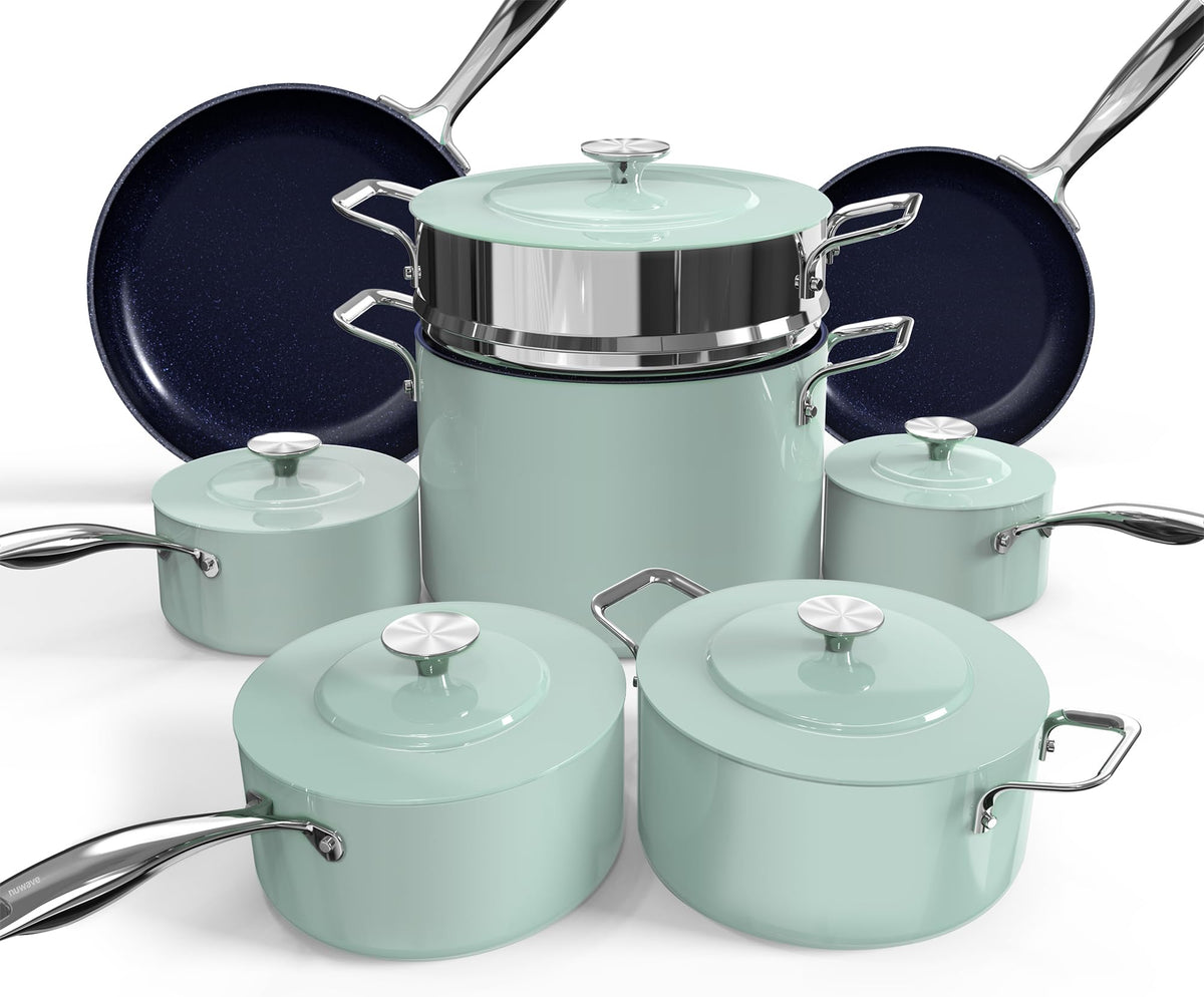 Nuwave Lux 13pc Forged Lightweight Nonstick Ceramic Cookware Set, PFAS-Free