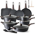SENSARTE Ceramic Cookware Sets, Pots and Pans Set Non stick, Non toxic Healthy Induction Cookware, 26 Pcs Nonstick Kitchen Cooking Set, w/Frying Pans Set, Saucepans Set