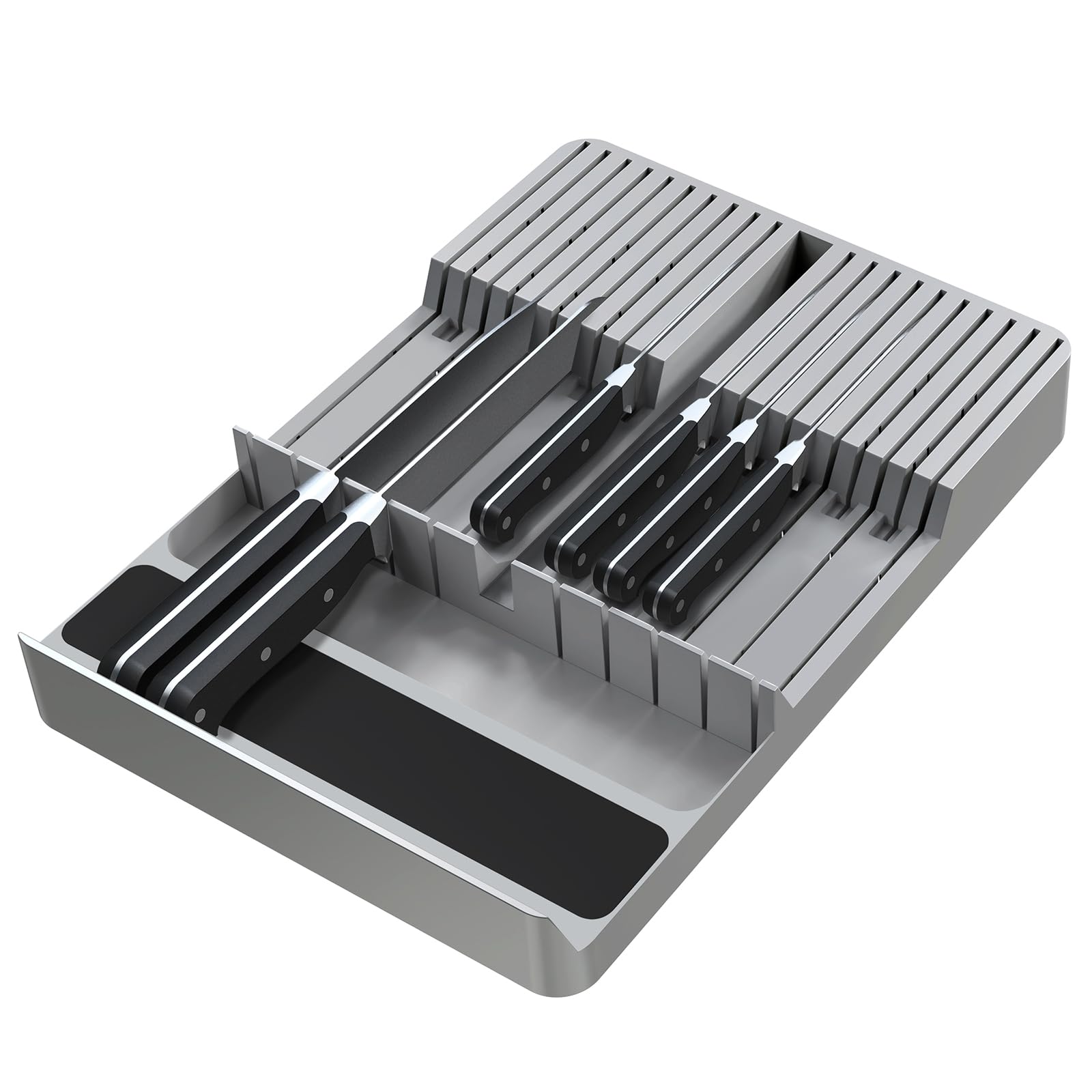 NIUXX Knife Drawer Organizer, Large Capacity In-Drawer Knife Block Set