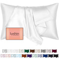 Silk Pillow Cases Queen Size with Hidden Zipper, Mulberry Silk Pillowcase for Hair and Skin, Smooth and Soft Breathable Cooling Silk Satin Pillow Covers for Sleeping, Gifts for Women, Pure White