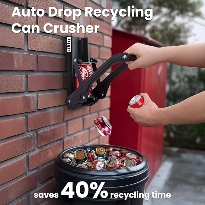 Kotto Can Crusher Wall Mounted Can Crushers for Recycling 8-16oz Cans
