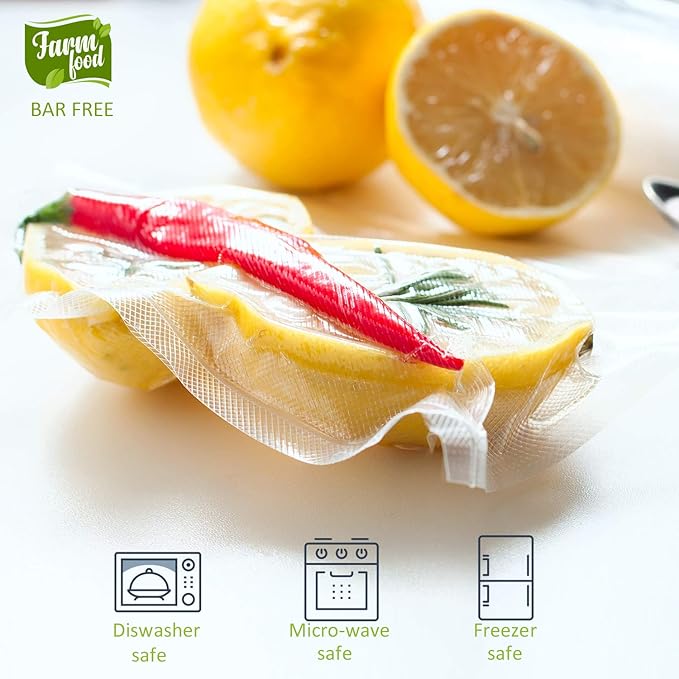 POTANE 6 Pack 11"x20'(3Rolls) and 8"x20' (3Rolls)Thickened Vacuum Sealer Bags, Smell-Proof, Puncture Prevention, Heavy duty for POTANE, Food Saver, Great for Vacuum storage,Meal Prep or Sous Vide