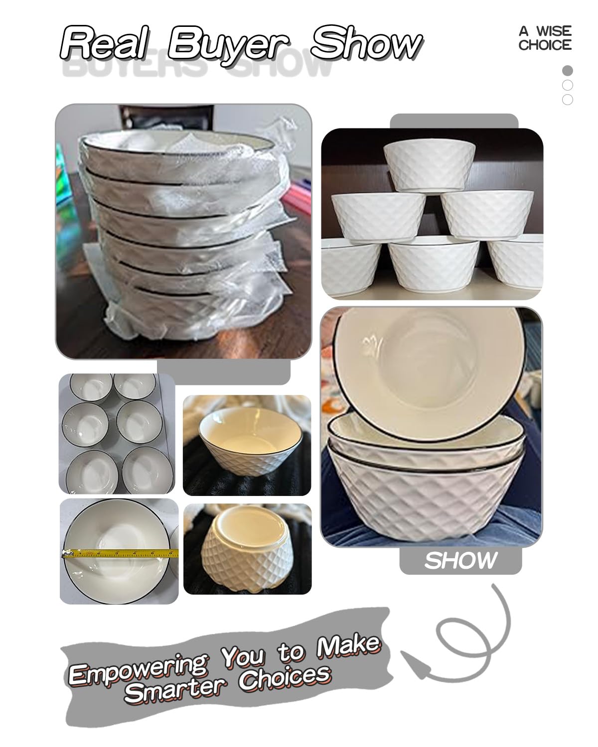Yeacccng Ceramic Soup Bowls Set of 6, 30 Oz White Cereal Bowls, 6 inch Small Soup Bowls for Soup, Oatmeal, Salad, Pasta, Snacks, Fruits, Dishwasher & Microwave Safe, Scratch-Resistant, Lead-Free