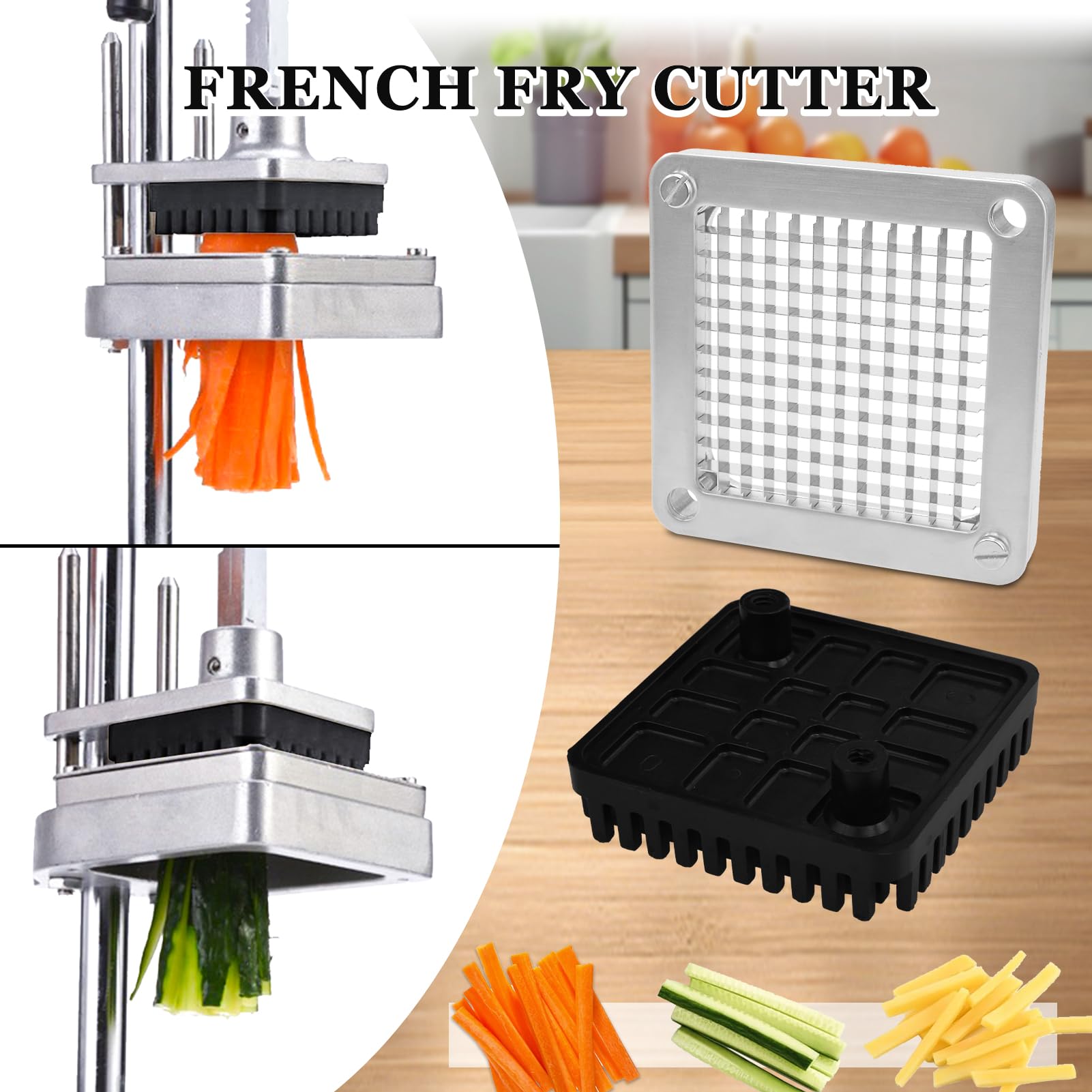 BSTSLL 1/4" and 3/8" Replacement Dicer Chopper Blade with Pusher Block