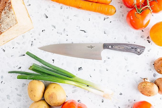 Middleton Made Knives Echo 8 Inch Chef Knife, AEB-L Stainless, Charcoal