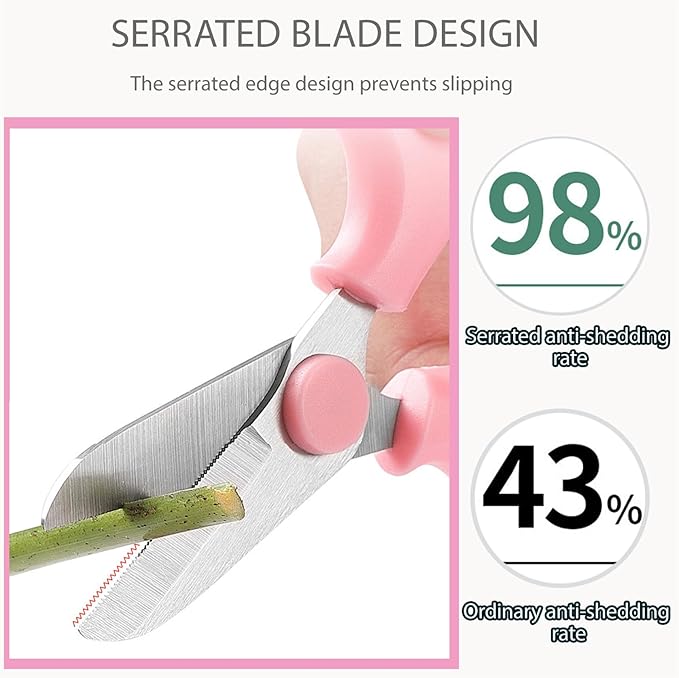 WGEGO 3 PCS Garden Flower Scissors, Stainless Steel Floral Shears