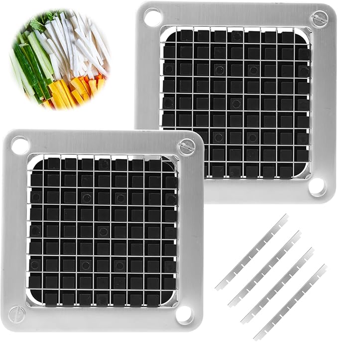 BSTSLL 2 PCS Replacement Dicer Chopper 3/8" Blades with Pusher Block