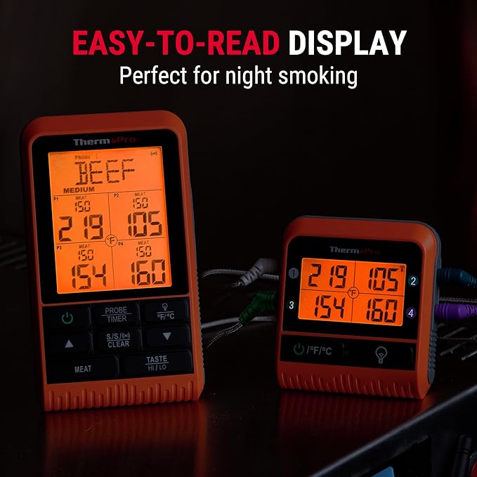 TempPro TempSync 1000FT Wireless Meat Thermometer for Grilling and Smoking
