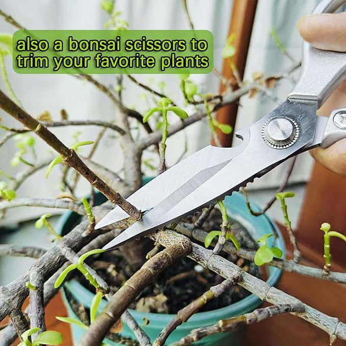 VOGARB Kitchen Scissors All Purpose for Food, Heavy Duty 8.46'' Large Kitchen Shears for Cutting Vegetable, Poultry, Meat, Herb, Stainless Steel Sharp Blade, Dishwasher Safe