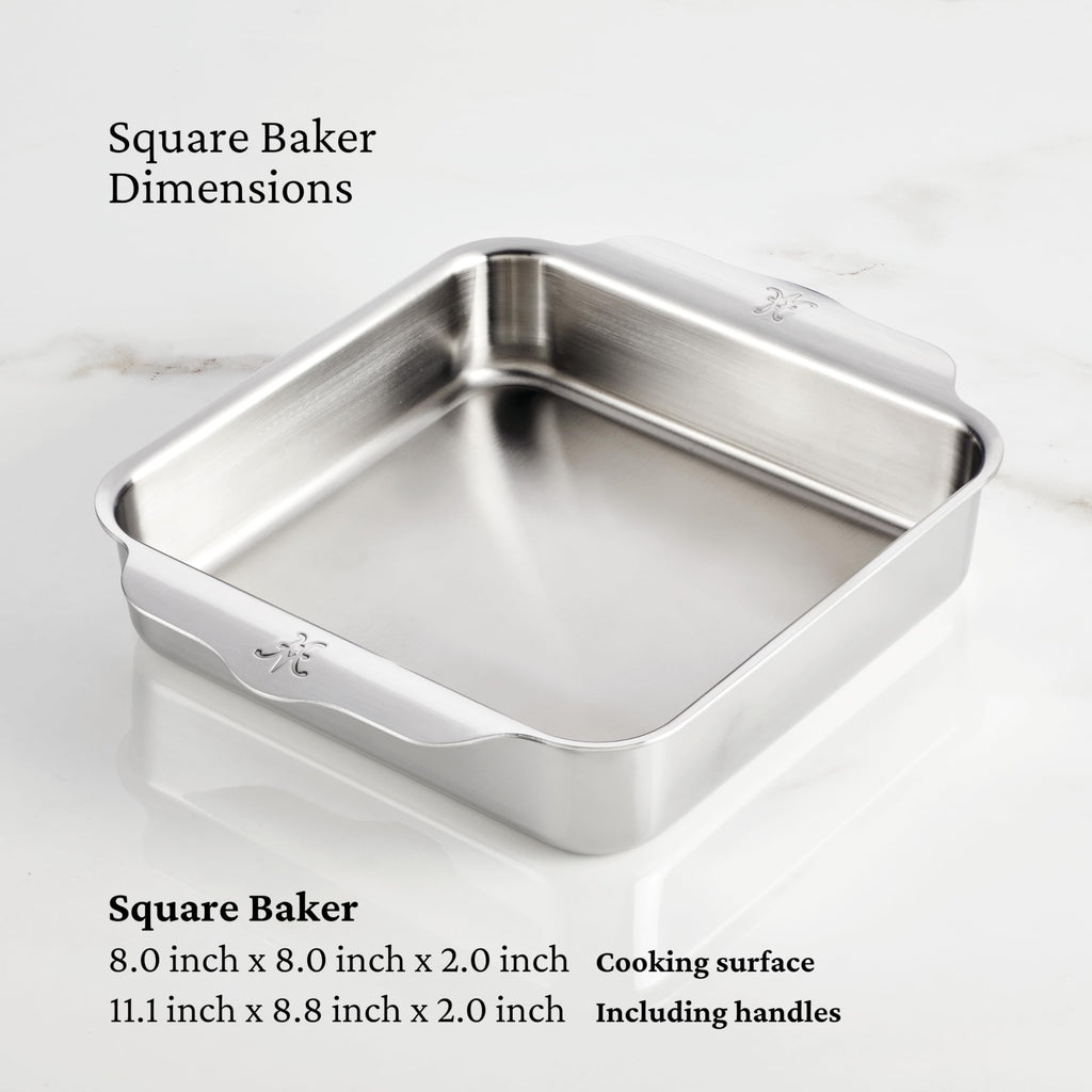 Hestan Provisions OvenBond - 8" x 8" Stainless Steel Square Baking Pan