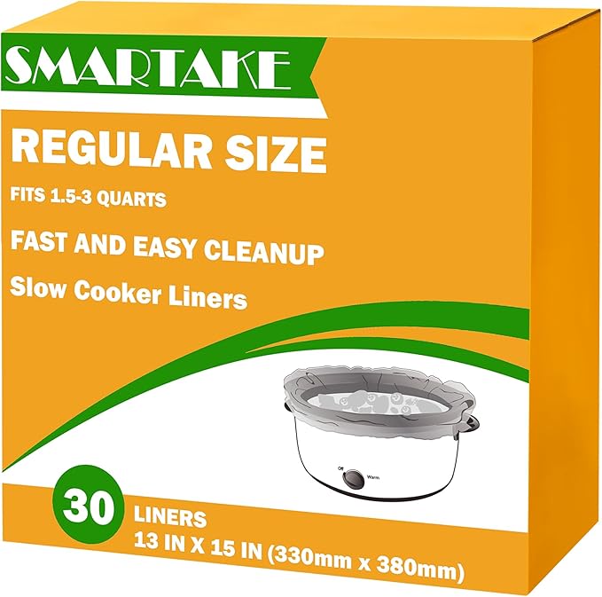 SMARTAKE Slow Cooker Liners, Small Size 13"x 15" 30 Liners