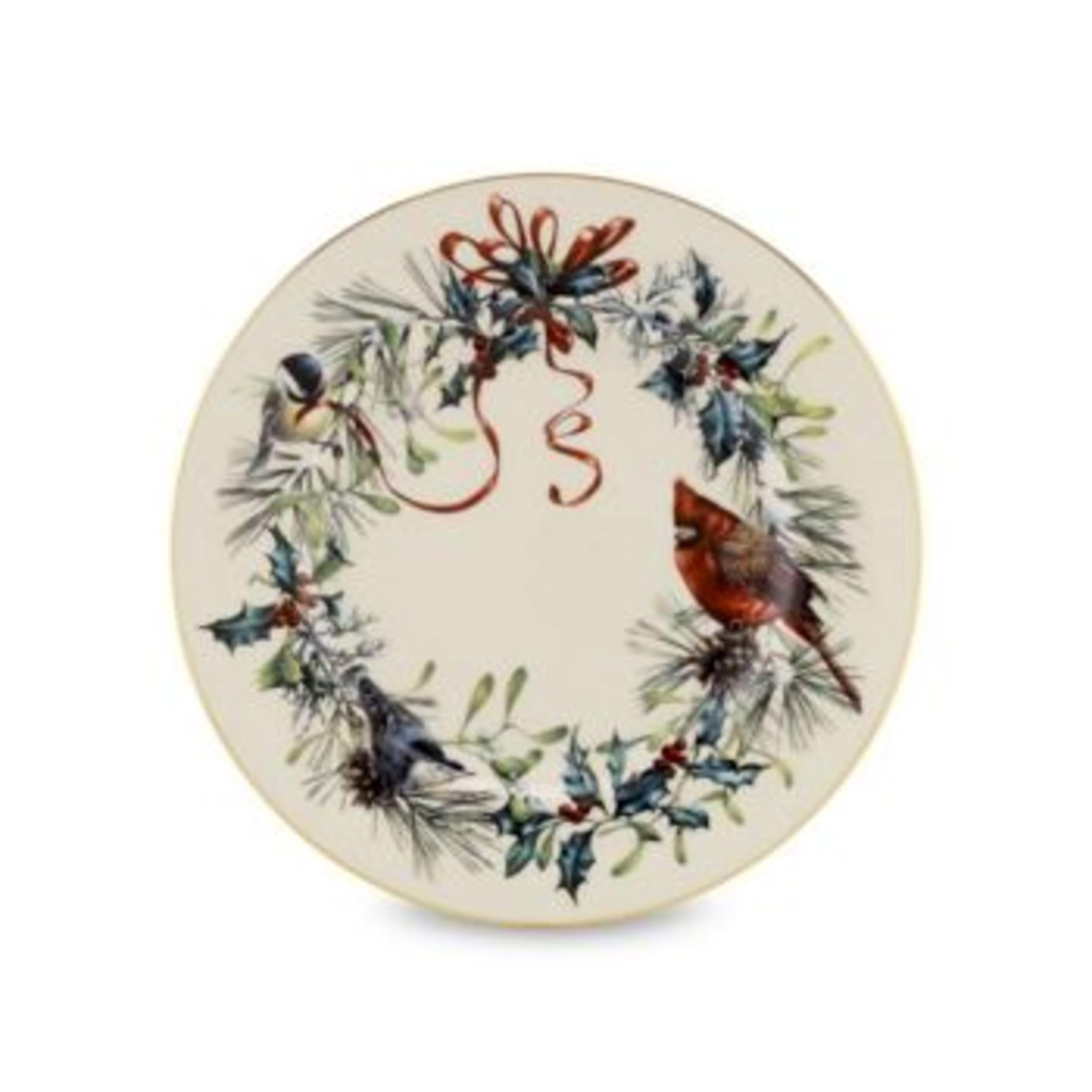 Lenox Winter Greetings Porcelain Christmas Salad Plate Set for 6