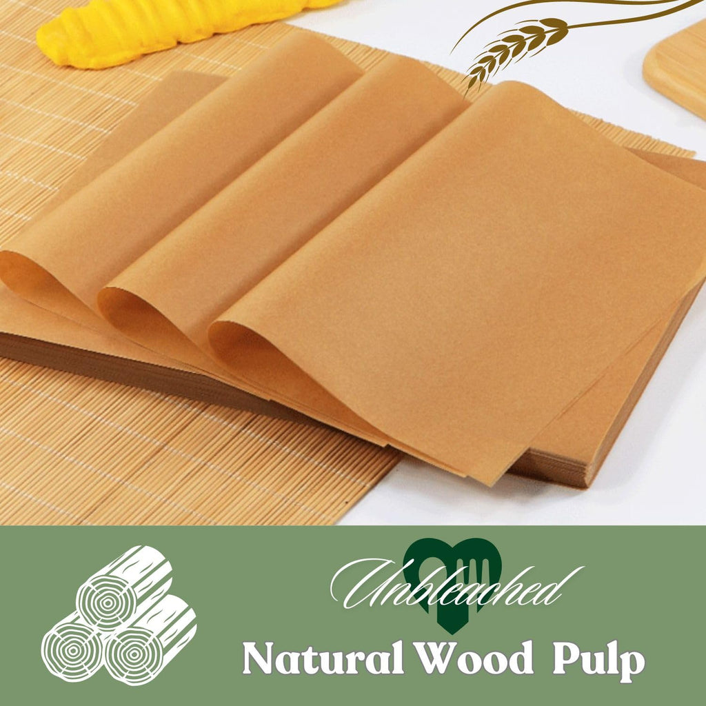 100 Pcs Parchment Paper Baking Sheets, 10x14 Inches Non-Stick Precut Baking Parchment Unbleached Baking Paper for Baking Grilling Air Fryer Steaming Bread Cup Cake Cookie