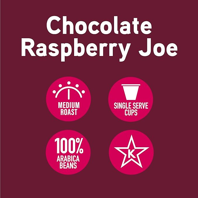 Joe Knows Coffee Chocolate Raspberry Flavored 100% Arabica 48ct Single Serve Cups