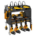 CCCEI Wall Mount Modular Tool Charging Organizer, Black, 1 Pack, 3 Tier.