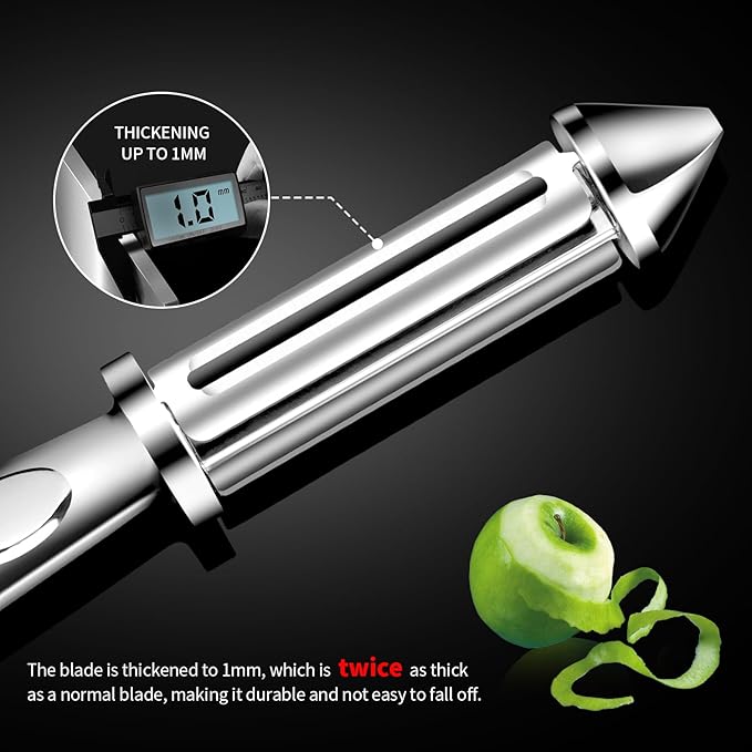 MAD SHARK Ultra Sharp Potato Peeler, Fruit Carrot Veggie Peelers for Kitchen,Vegetable Peeler with Ergonomic Non-Slip Handle (sliver)
