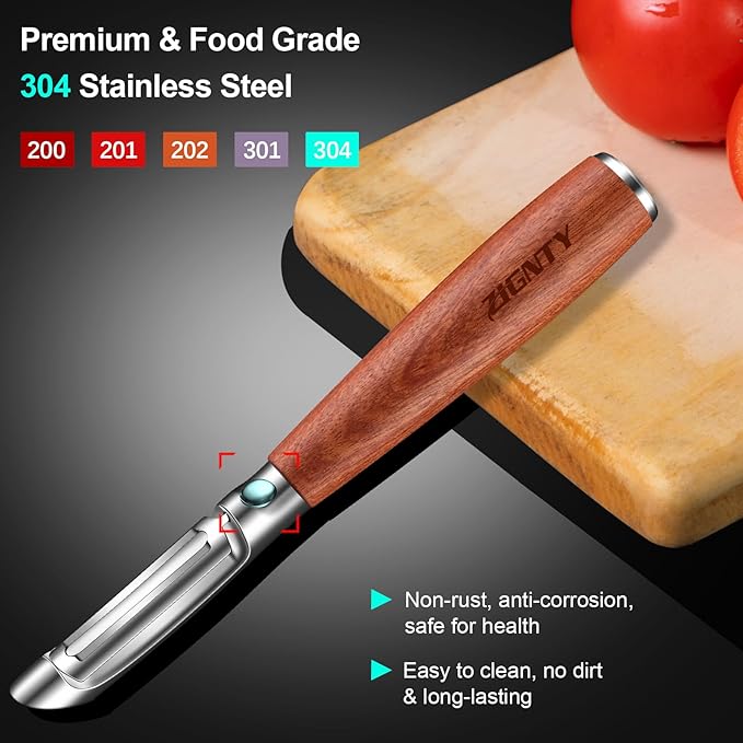 ZIGNTY Vegetable Peeler Stainless Steel, Premium Potato Peelers for Kitchen