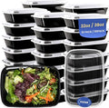 Eco Maicoco 15 Pack 32oz Meal Prep Containers Reusable BPA-Free, Disposable Food Storage Take Out Containers with Lids, Leakproof Plastic To Go Food Containers, Microwave Freezer Dishwasher Safe