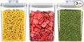 Melovom Pop Food Storage Containers Airtight Food Storage Containers Set with Lids Kitchen Pantry Organization and Storage, Stackable, BPA Free, 3 x 1.2Qt