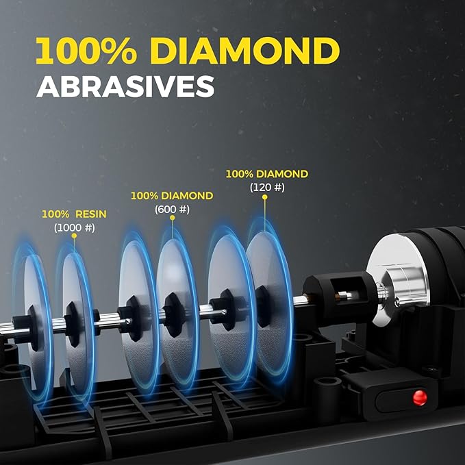 Newise Electric Knife Sharpener for Kitchen, 15° Precision Angle Guide