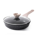 Kordisen Ceramic Non Stick Frying Pan Skillet with Lid, 12.5 Inch Large Pan
