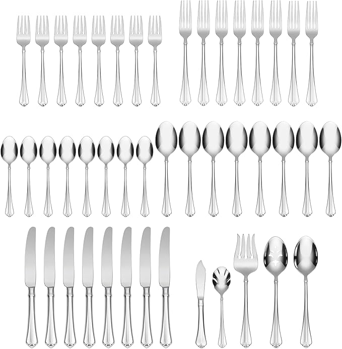 Oneida Juilliard 45-Piece 18/10 Silverware Set for 8, Flatware