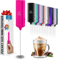 Mini & Mighty Milk Frother Wand – Powerful Handheld Coffee Frother, Battery Operated Drink Mixer – Compact Pocket Size – Detachable Whisk for Latte, Cappuccino, Matcha, Hot Chocolate