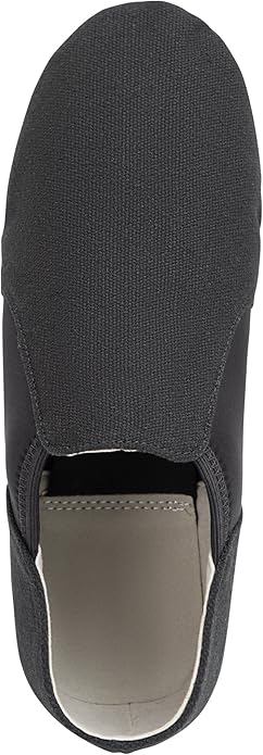 Linodes Unisex 09 Canvas Upper Slip-on Jazz Shoe for Women and Men's Dance Shoes-Black 6.5M